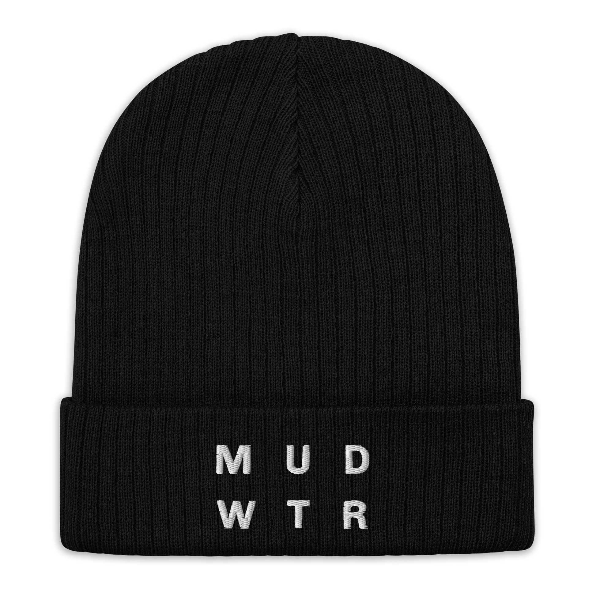 mud-wtr-beanie-e8 ribbed-knit-beanie-black-front-6478f6ebce026.png
