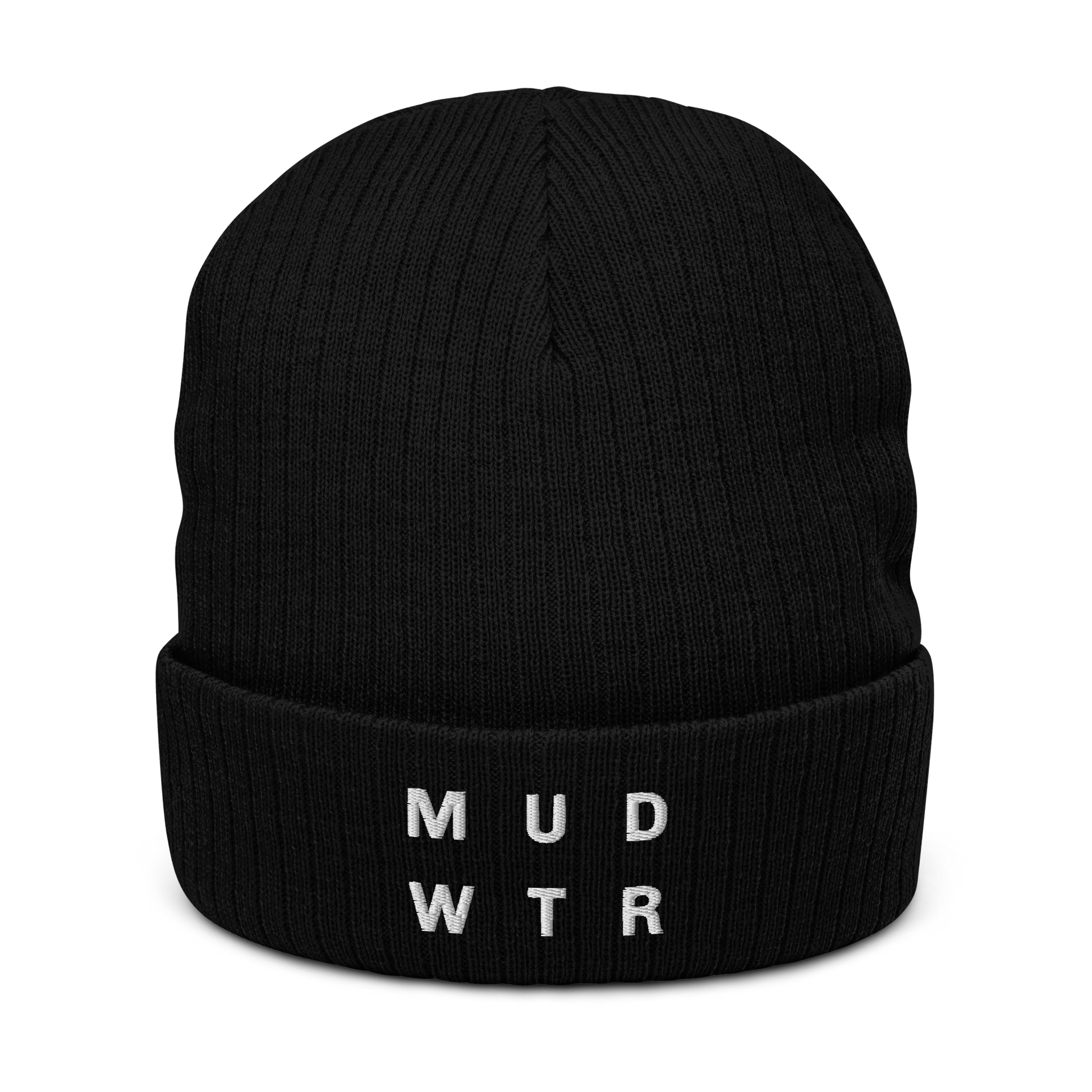 mud-wtr-beanie-e8 ribbed-knit-beanie-black-front-6478f6ebce068.png